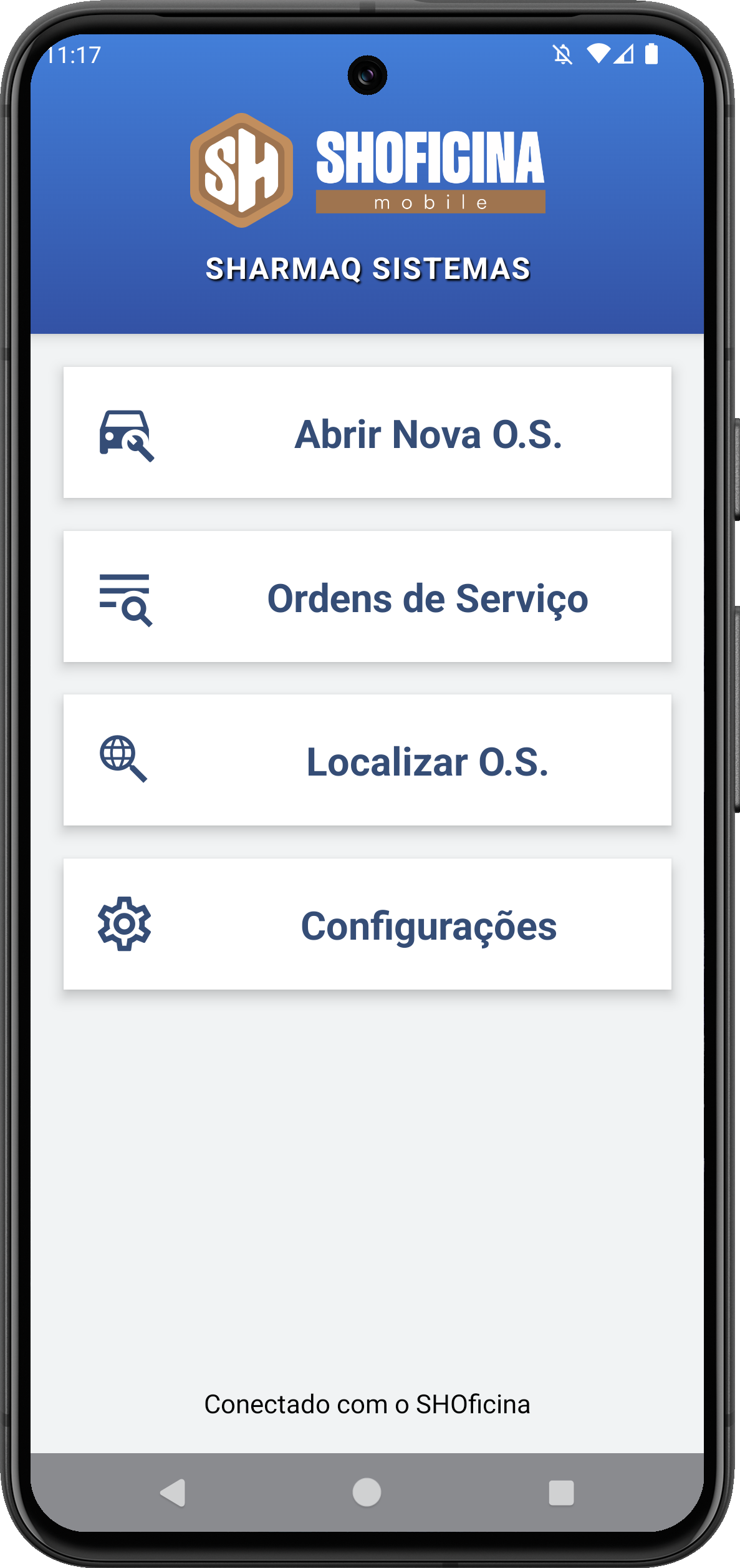 SHOficina Mobile - Mockup